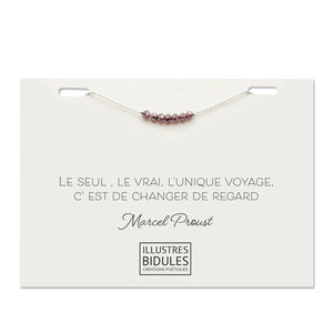 Bracelet Isadora Prune - Argenté Illustres Bidules