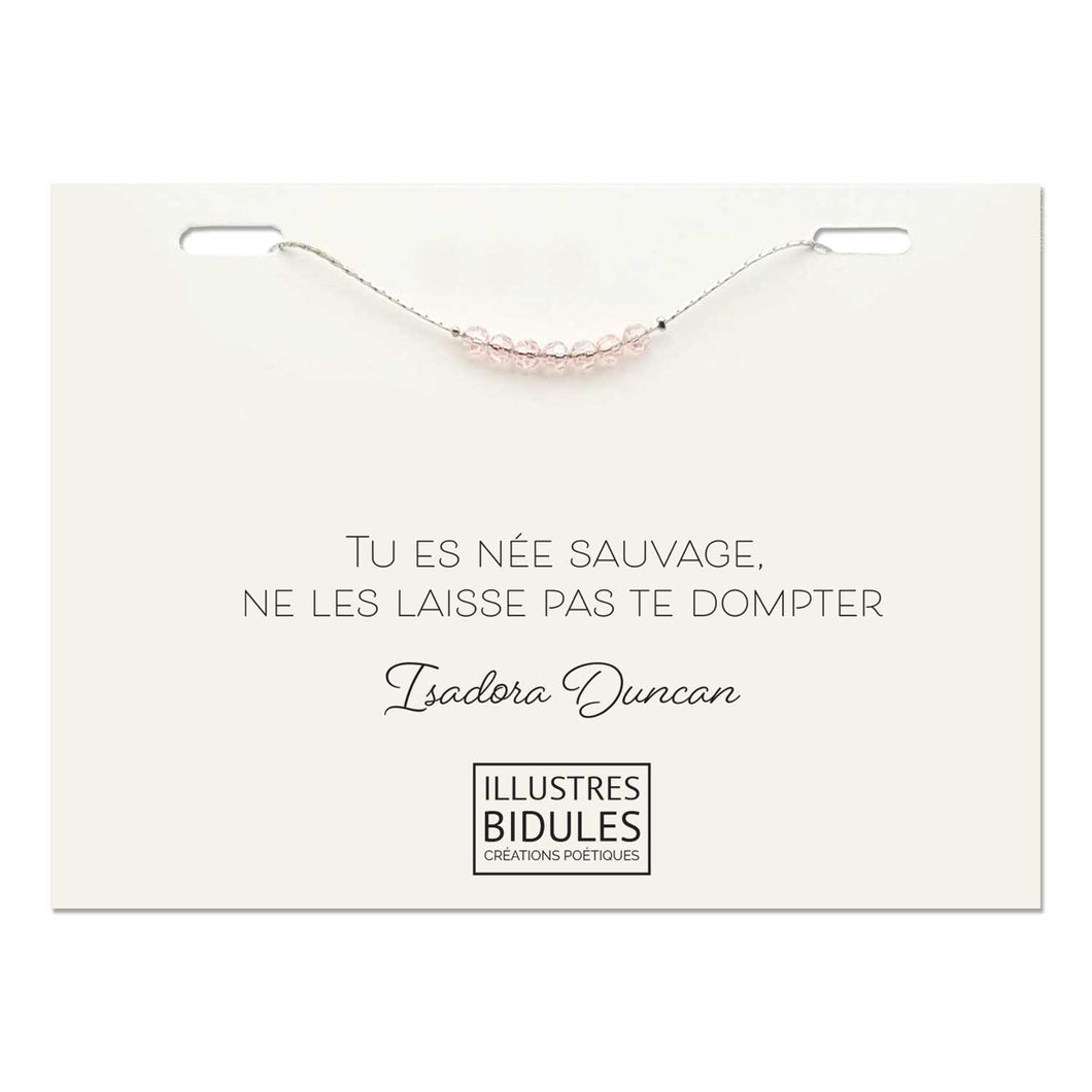 Illustres Bidules Bracelet Isadora Rose - Argenté