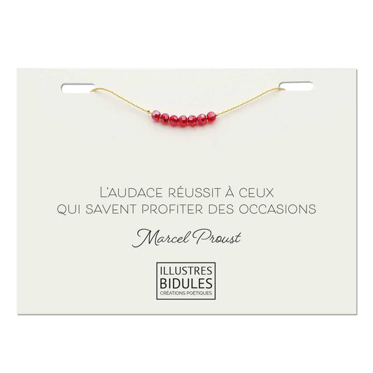 Bracelet Isadora Cerise - Doré