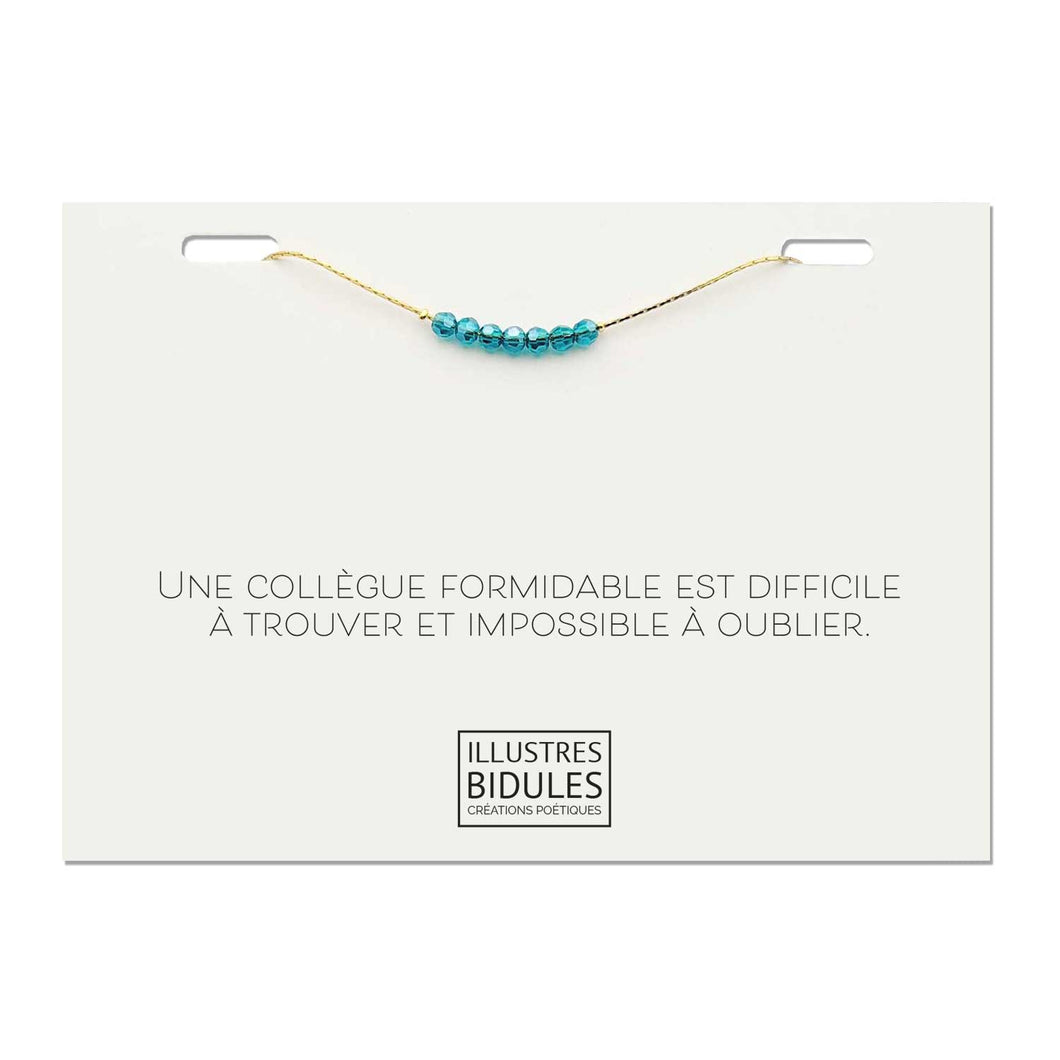 Illustres Bidules idée cadeau départ collègue de travail femme cadeau bijou collègue départ à la retraite collègue femme