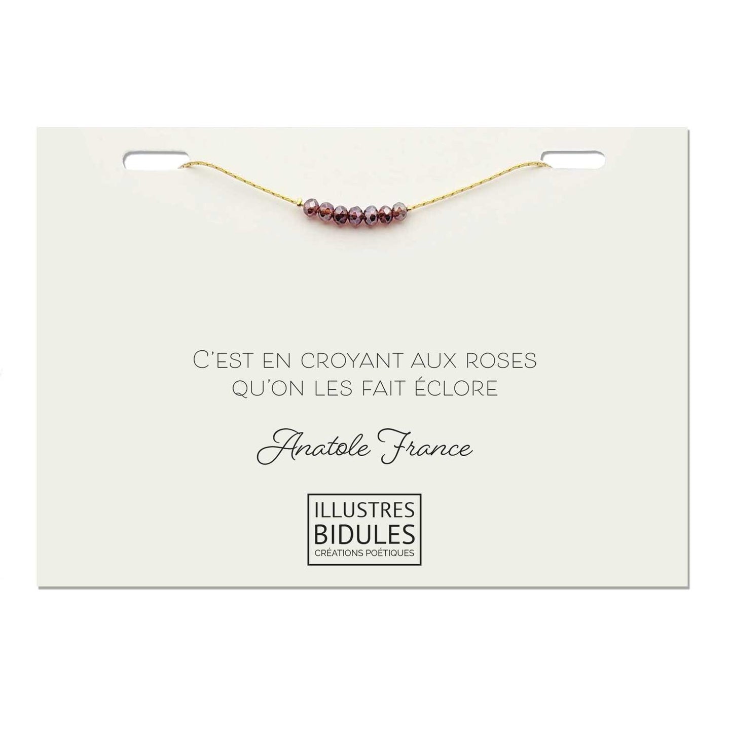 Bracelet Isadora Prune - Doré
