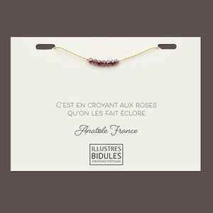 Bracelet Isadora Prune - Doré Illustres Bidules
