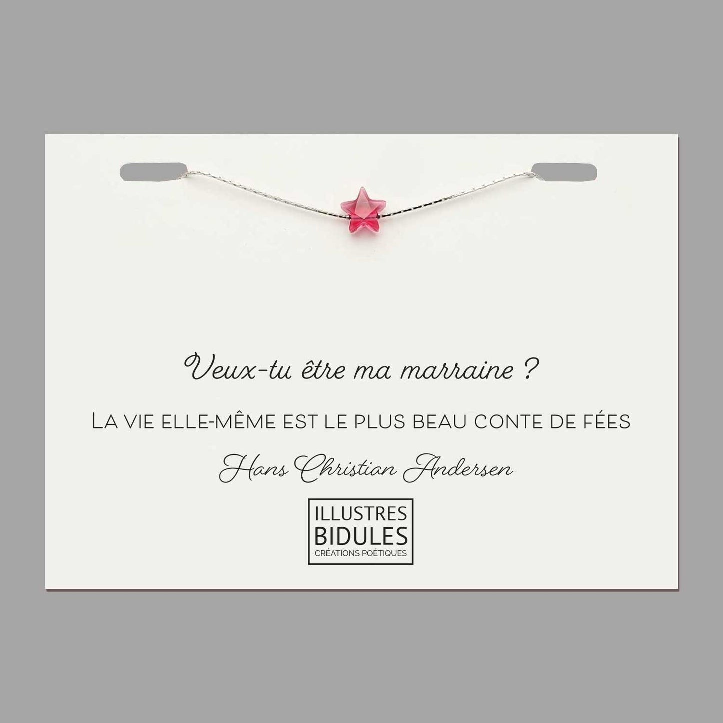 Bracelet Isadora Star Cherry - Argenté - demande marraine