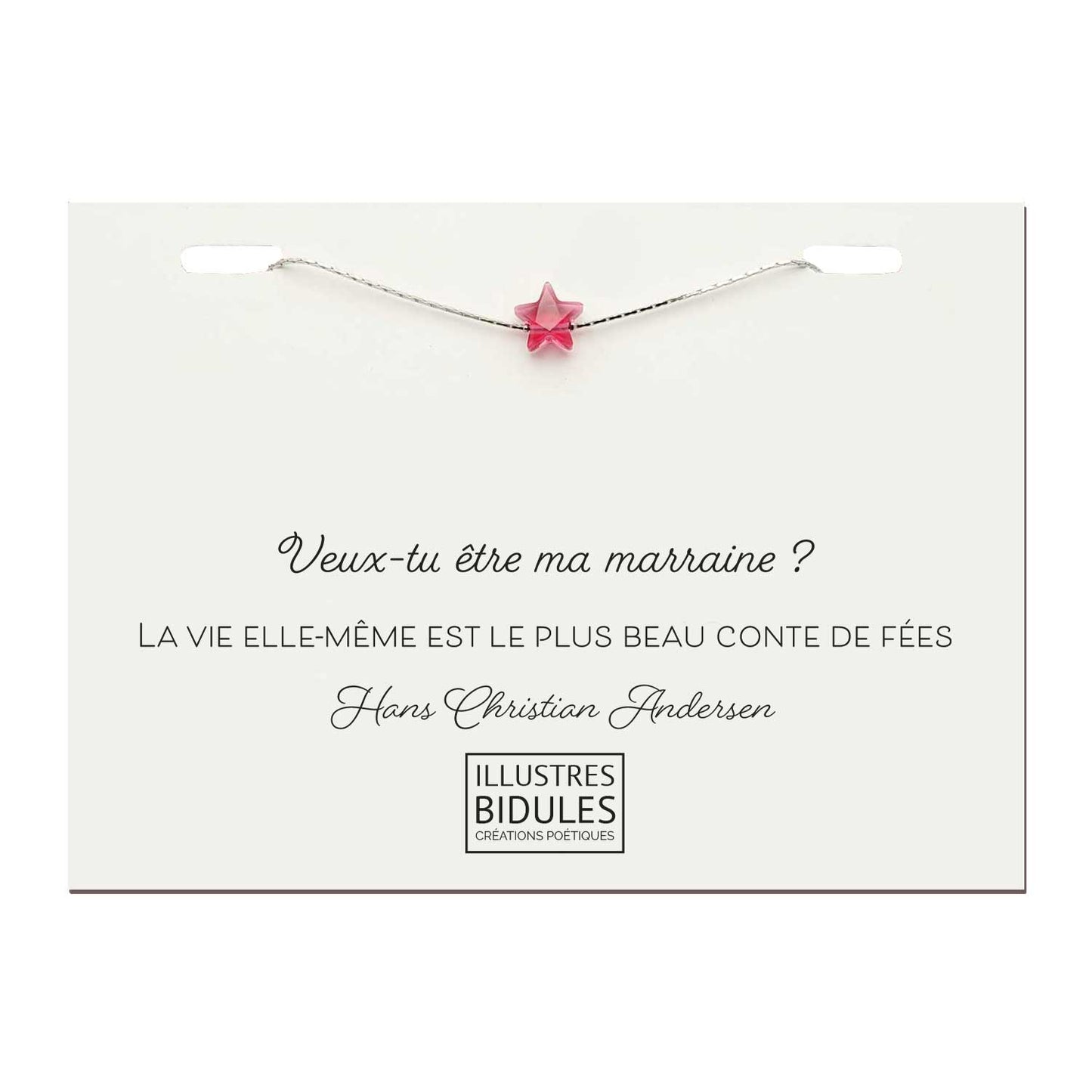 Bracelet Isadora Star Cherry - Argenté - demande marraine