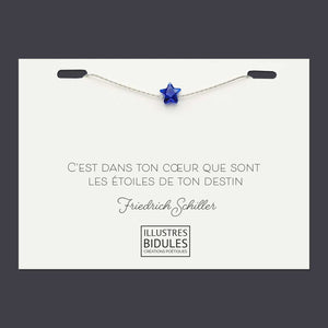 Bracelet Isadora Star Bleu - Argenté Illustres Bidules