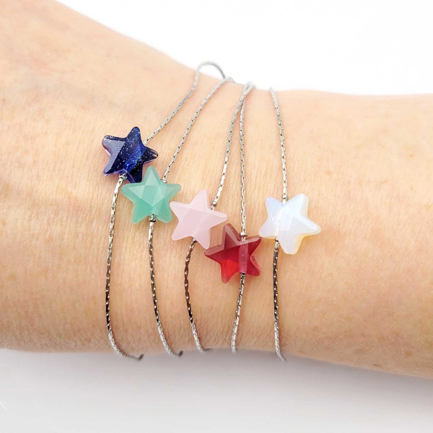 Bracelet Isadora Star Cherry - Argenté - demande marraine