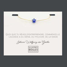 Charger l&#39;image dans la galerie, Bracelet Isadora Star Bleu - Doré