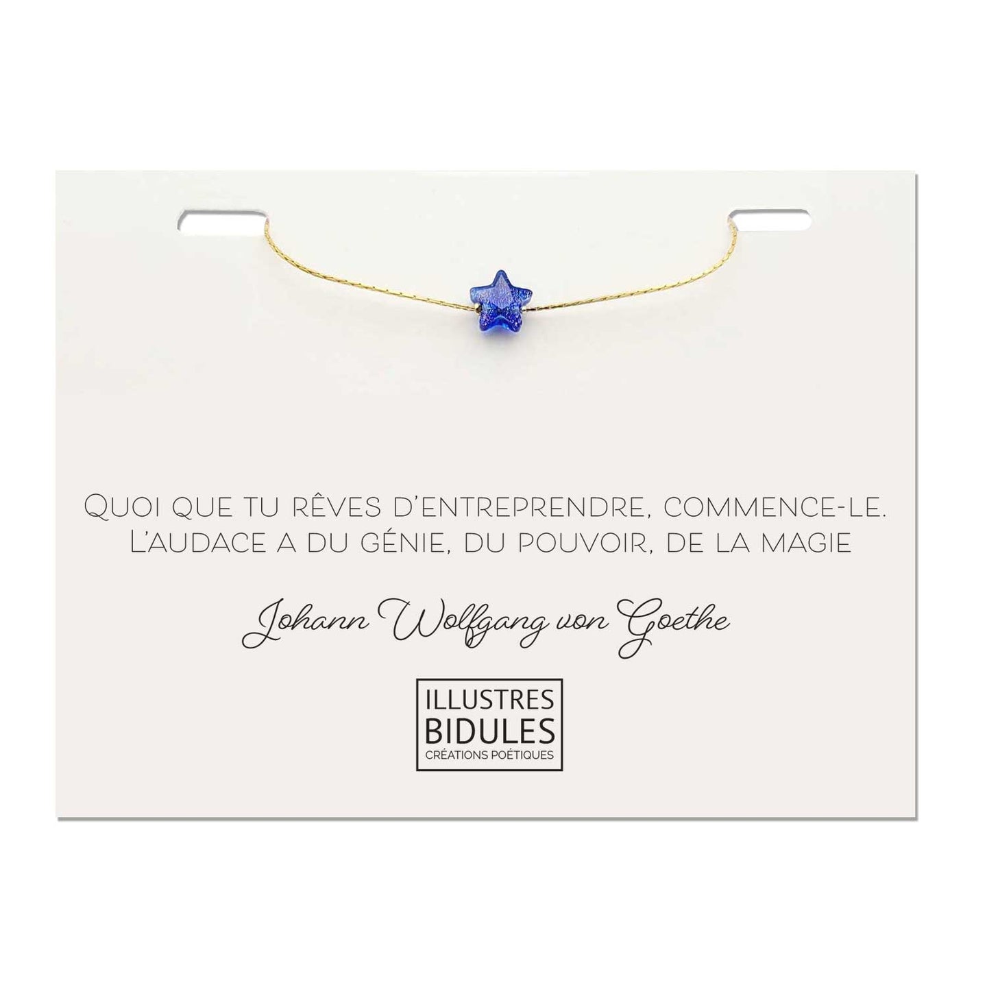 Bracelet Isadora Star Bleu - Doré