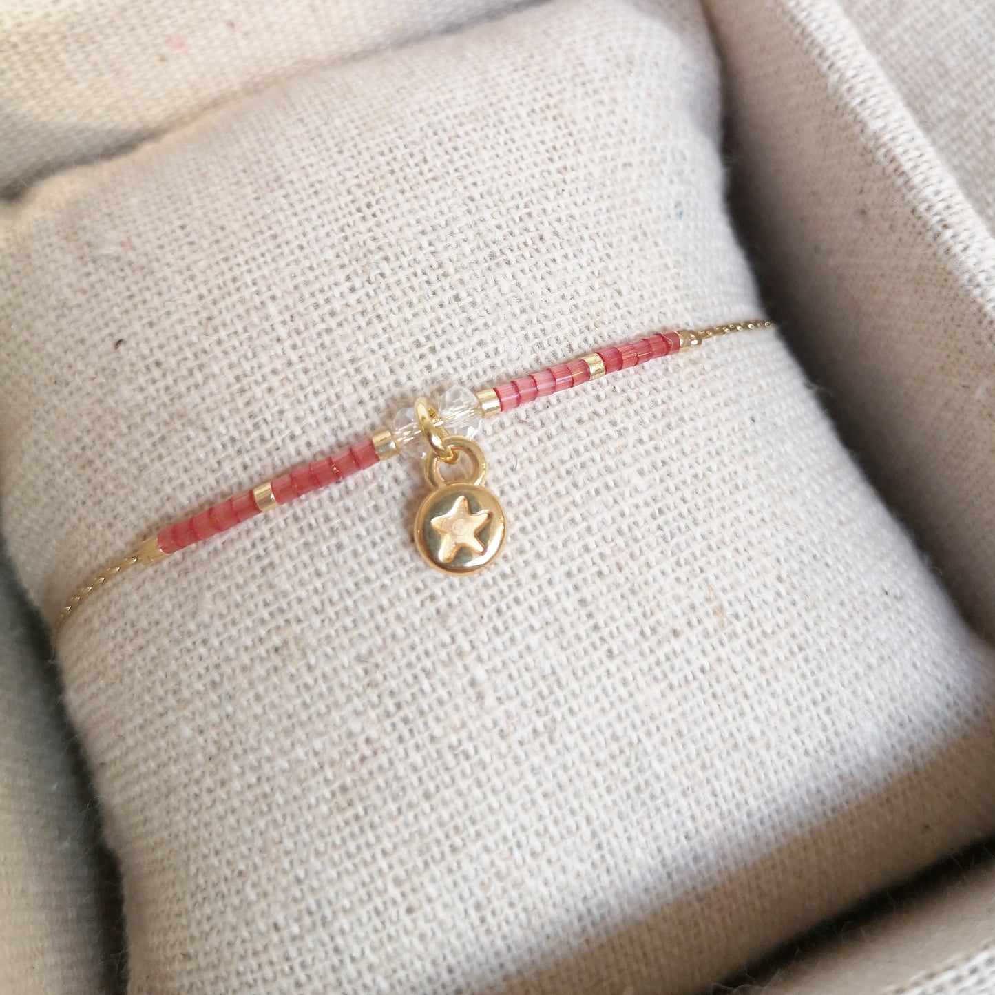 Bracelet miyuki petite étoile - terracotta - Suis ton étoile, réalise tes rêves