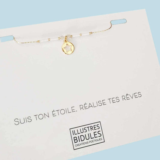 bracelet porte-bonheur avec message motivant bijoux porte-bonheur bijoux talisman pour porter chance suis ton étoile réalise tes rêves