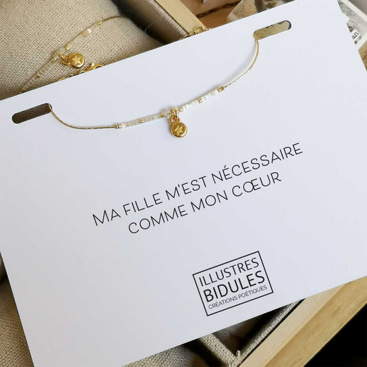 bracelet personnalisé pour ma fille bijou à ma fille cadeau pour l'anniversaire de ma fille pour le bac de ma fille noël miyuki