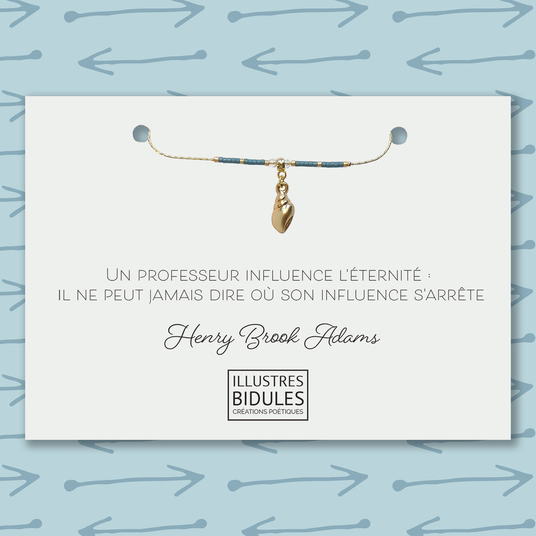 Illustres Bidules Bracelet:  Un professeur influence l'éternité (mi) - bracelet - illustres-bidules