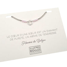 Charger l&#39;image dans la galerie, Bracelet Inox: Coeur rond: Le coeur d&#39;une soeur