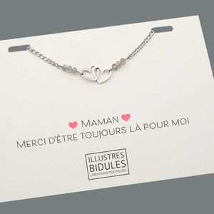 bracelet citation fête des mères bijoux pour cadeau pour maman bijou maman je t'aime Illustres Bidules