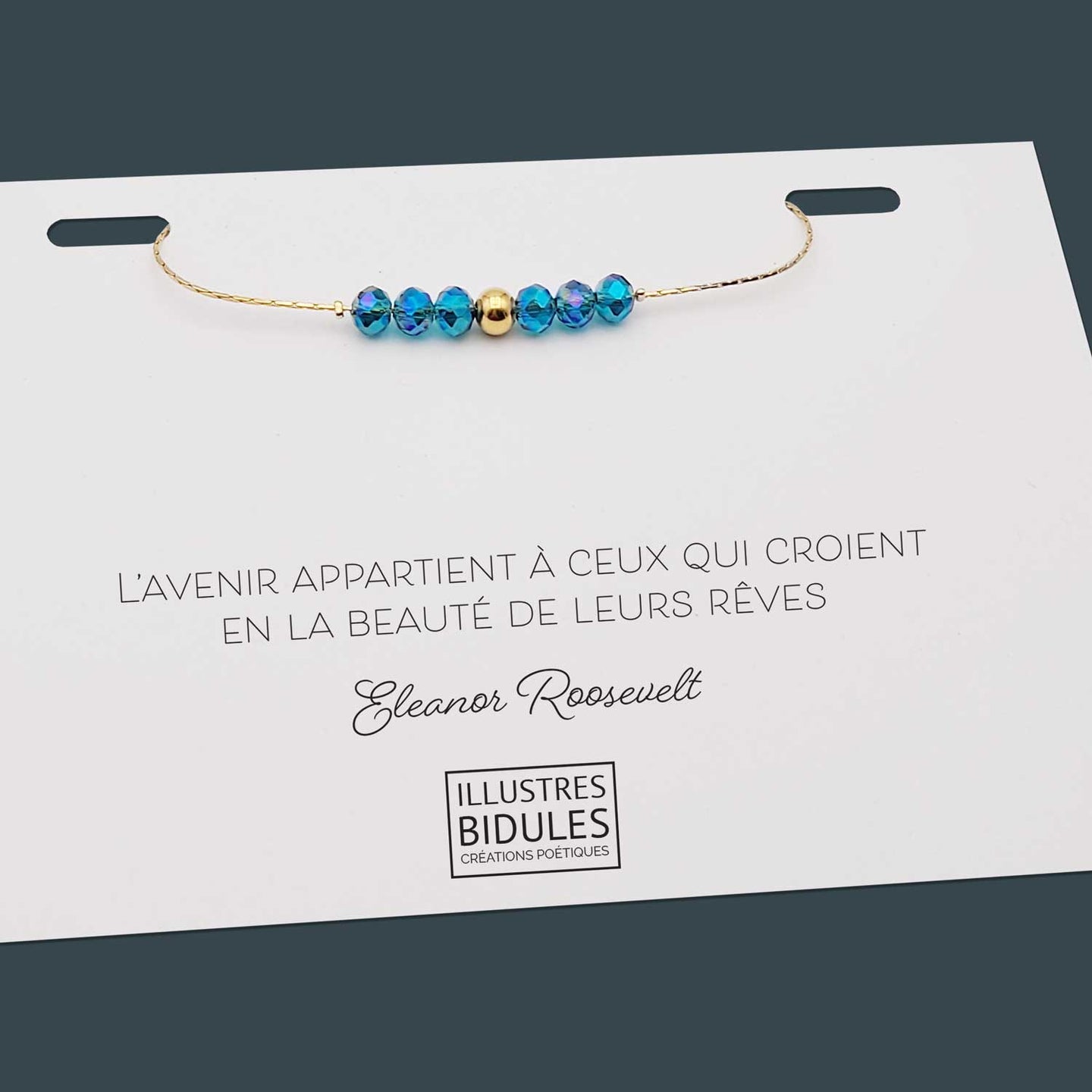 Bracelet Emma bleu- doré
