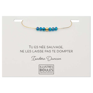 Bracelet Emma bleu- doré Illustres Bidules