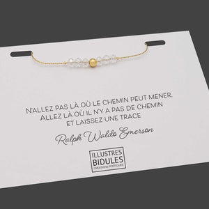 Bracelet Emma cristal - doré Illustres Bidules