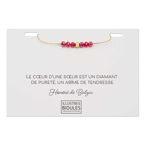 Bracelet Emma rouge - doré Illustres Bidules