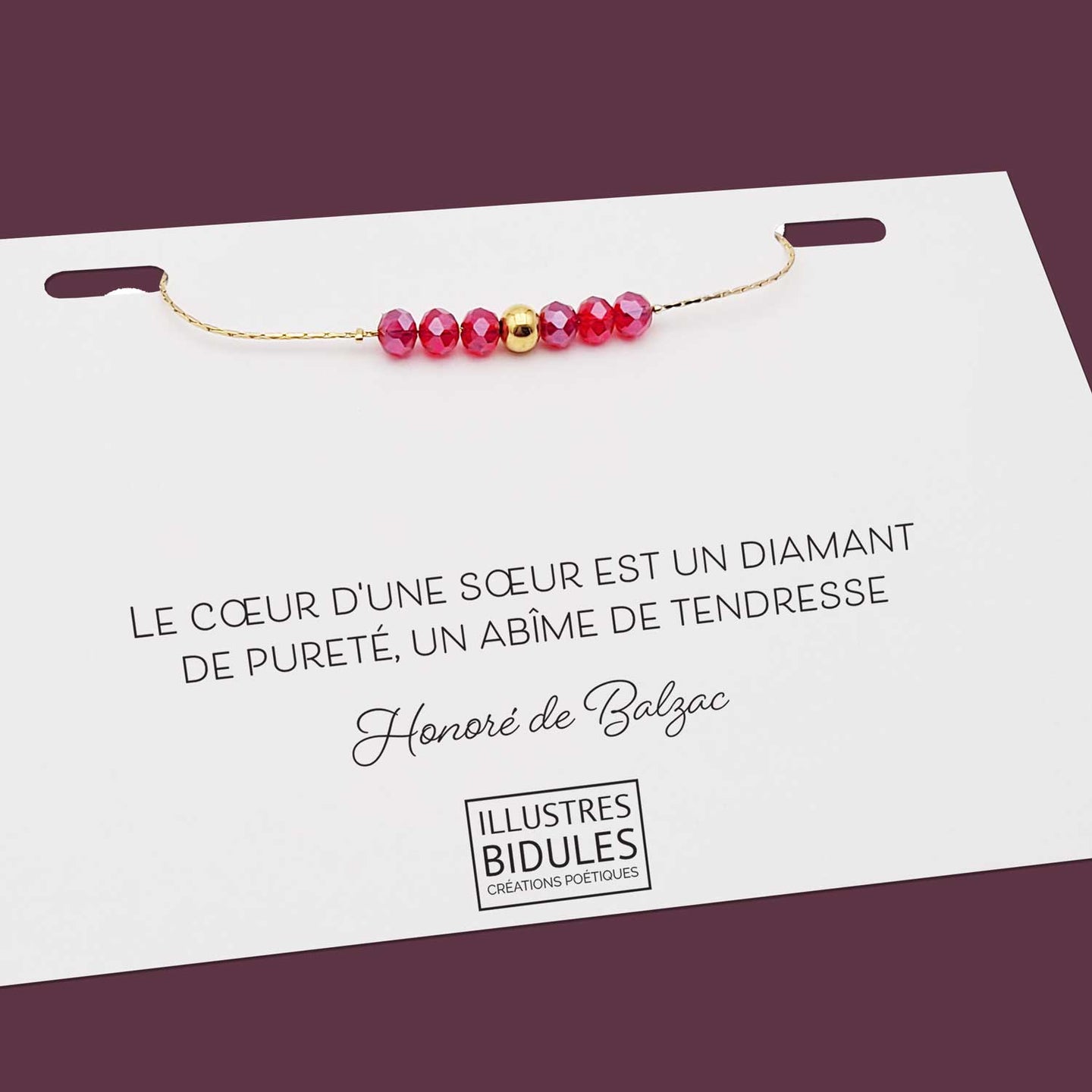 Bracelet Emma rouge - doré