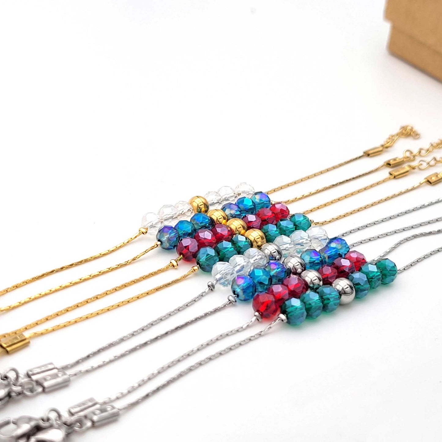 Bracelet Emma vert - Argenté