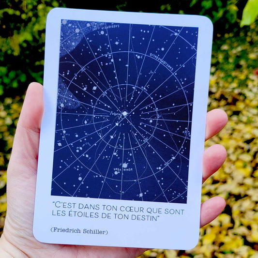 Carte postale "C'est dans ton coeur que sont les étoiles de ton destin"