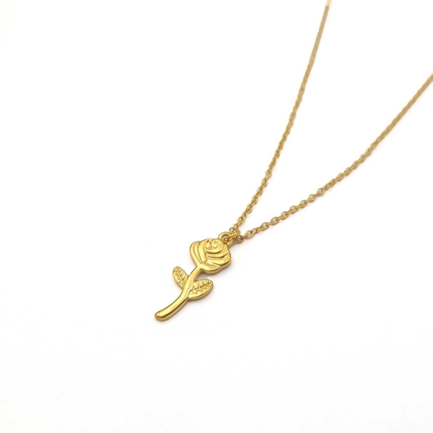 Collier rose doré
