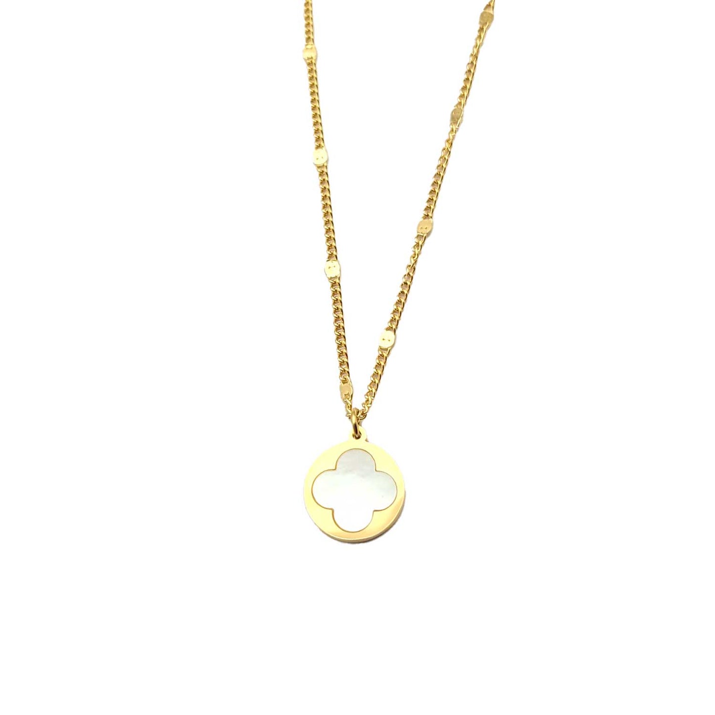 Collier trèfle doré